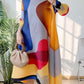 Miyake Pleated Contrast Print Midi Dress