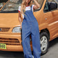 Wide Strap Wide Leg Denim Overalls