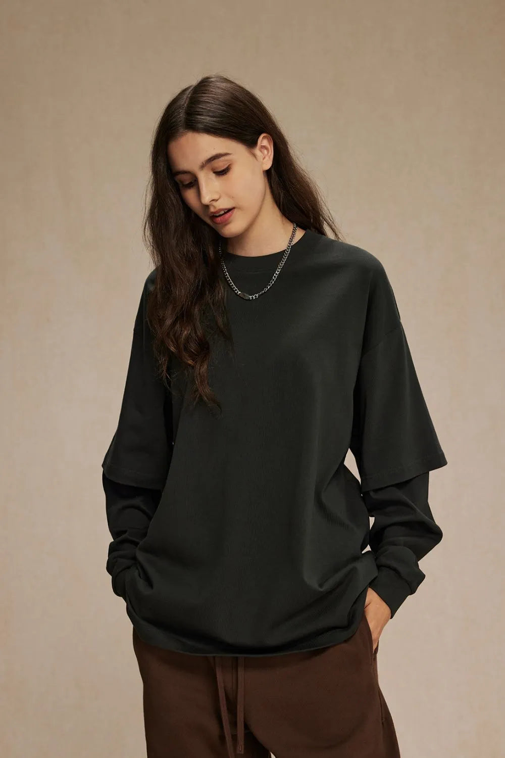 Round Neck Long Sleeve T-Shirt