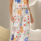 Printed Square Neck Top and Pants Set