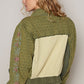 Embroidered Sleeve Raw Edge Quilted Jacket