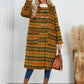 Plaid Long Sleeve Hooded Coat with Pockets