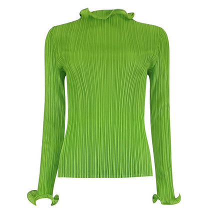 Miyake Pleated Top and Midi Skirt Set