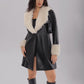 Fuzzy Long Sleeve Longline Coat