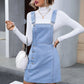 Wide Strap Denim Overall Dress