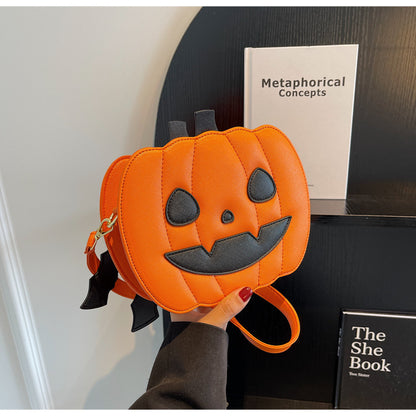 Halloween Contrast Color Funny Pumpkin Shoulder Bag