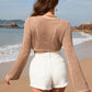 Openwork Long Sleeve Cover-Up