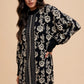 Floral Jacquard Round Neck Sweater Dress