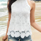 Lace Tied Mock Neck Tank