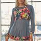 Tropical Print Long Sleeve T-Shirt