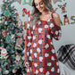 Christmas Asymmetrical Neck Long Sleeve Dress