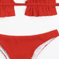 Ruffled Textured Wide Strap Two-Piece Bikini Set