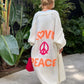 Letter Dropped Shoulder Long Sleeve Cardigan