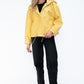 Drawstring Hem PU Leather Zip Up Jacket