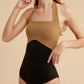 Contrast Halter Neck One-Piece Swimwear