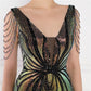 Sequin V-Neck Floor-Length Mermaid Dress