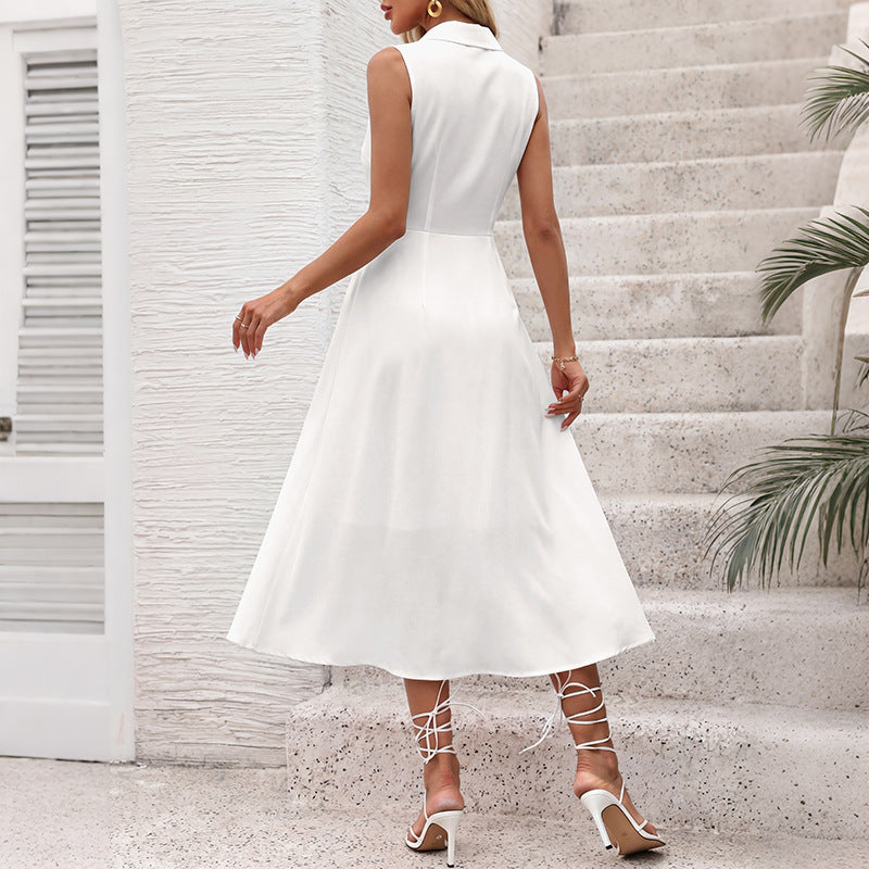 Contrast Bow Detail Midi Dress
