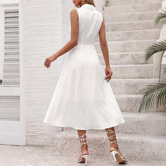 Contrast Bow Detail Midi Dress