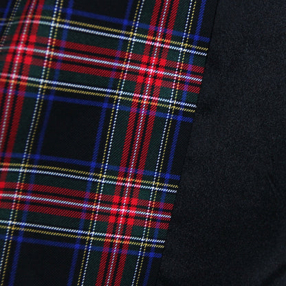 Plaid Double-Breasted Blazer Dress with Belt