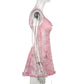 Floral Lace V-Neck Backless Night Dress