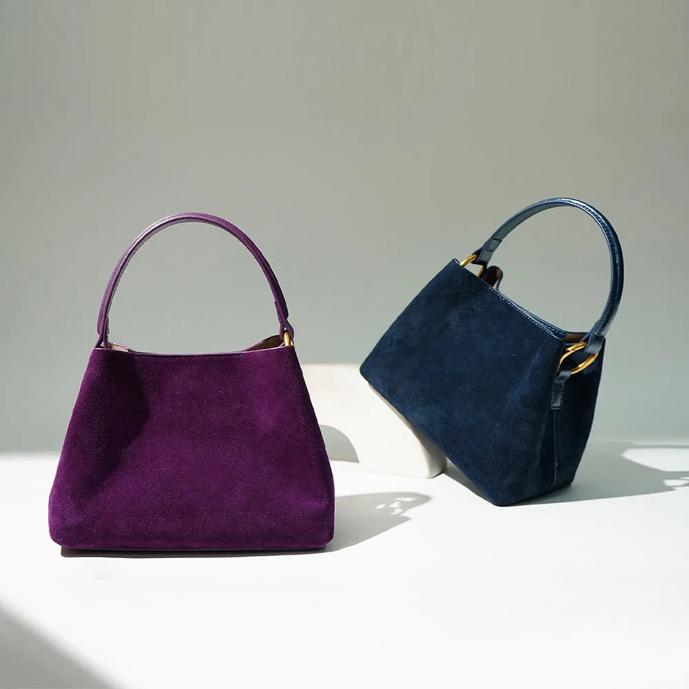 Luxury Suede Leather Mini Handbag