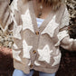 Star Button Up Long Sleeve Cardigan