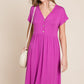 V-Neck Short Sleeve Dress