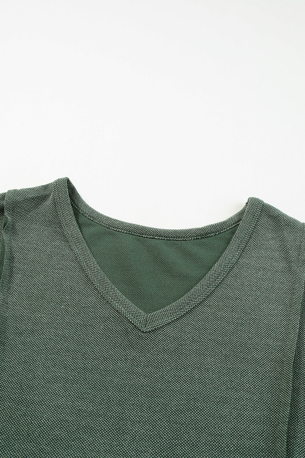 Peplum V-Neck Long Sleeve T-Shirt