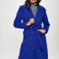 Coalition LA Double-Breasted Longline Coat with Belt