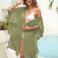 Ruffled Open Front Cover-Up