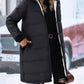 Plus Size Zip Up Hooded Winter Coat