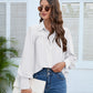 Puff Sleeve Collared Neck Shirt