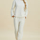 Texture Round Neck Long Sleeve Top and Pants Set