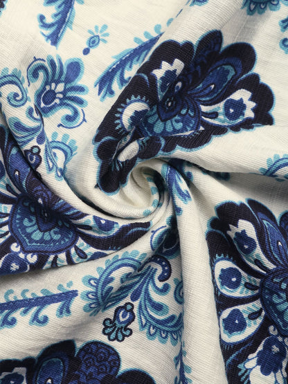 Printed Ruffled Cap Sleeves Midi Dress