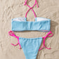 Tied Contrast Two-Piece Bikini Set
