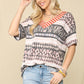 Striped V-Neck Short Sleeve T-Shirt