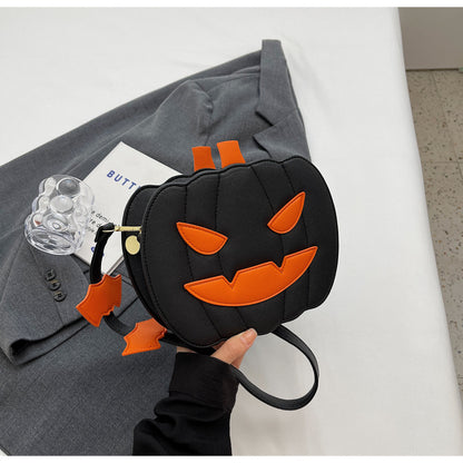 Halloween Contrast Color Funny Pumpkin Shoulder Bag