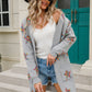 Star Open Front Long Sleeve Cardigan