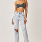 RISEN High Rise Distressed Relaxed Jeans