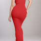 Built-In Shapewear Sleeveless Maxi Dress