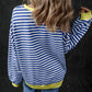 Pumpkin Striped Long Sleeve Sweatshirt