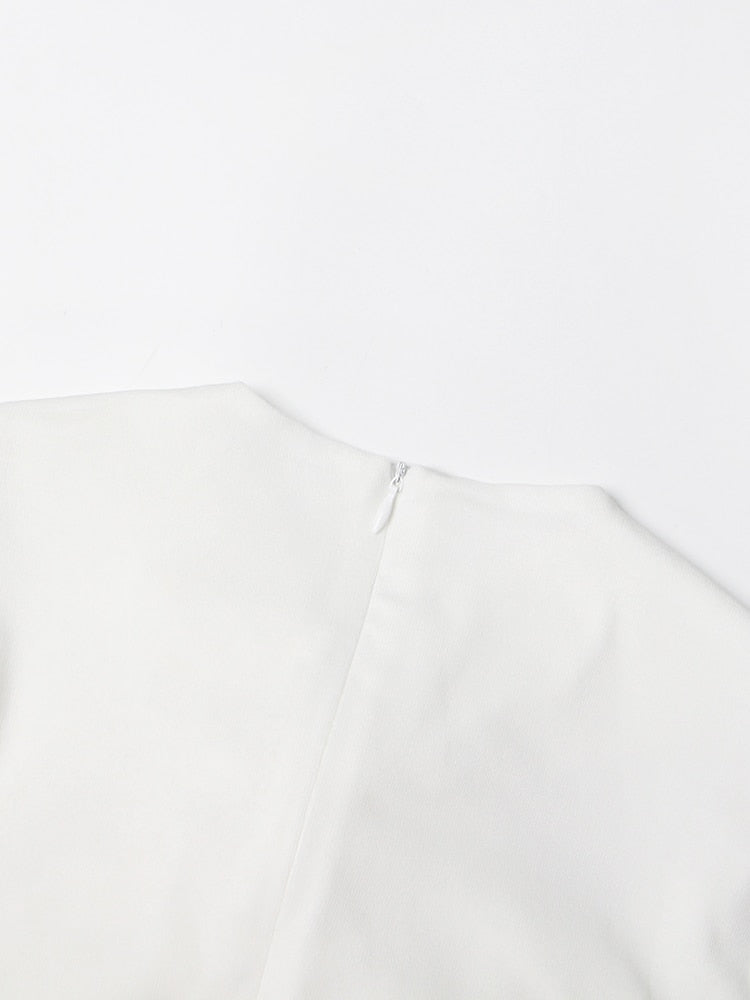 V-Neck Long Sleeve Cutout Maxi Dress