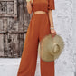 Cutout Off Shoulder Wide Leg Jumpsuit