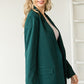 Open Front Long Sleeve Blazer with Pockets