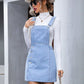 Wide Strap Denim Overall Dress