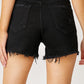 RISEN Frayed Hem Denim Shorts with Fringe Detail Pockets