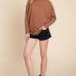 Drop Shoulder Long Sleeve Knit Top