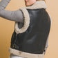 Sherpa Zip Up Vest with Pockets