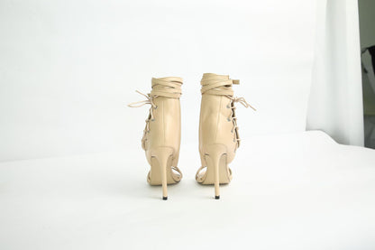 Thin High Heel Strappy Roman Sandals