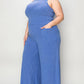 Ribbed Tank and Wide Leg Pants Set